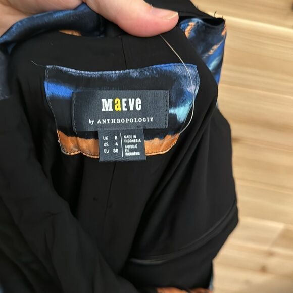 Maeve Anthropologie Size 4 V Neck Panel Tie Dye Colorblock Bar Back Maxi Dress - Picture 14 of 14